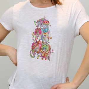Embellished Stacking Elephant Tee🔷